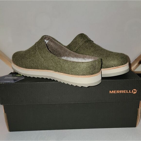 Merrell Womens Juno Wool Clog - Olive - Like New - Womens Size 7 - Picture 9 of 11